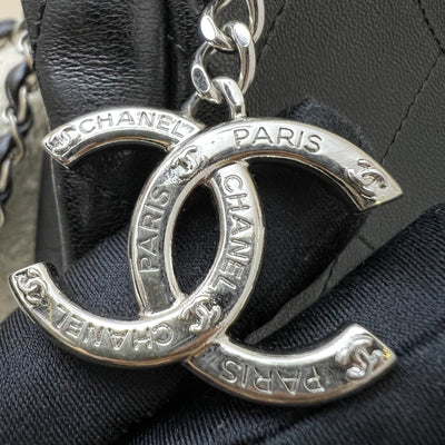 Chanel 25P Tote Bag in Black Shiny Lambskin and SHW (Model: AS5418)
