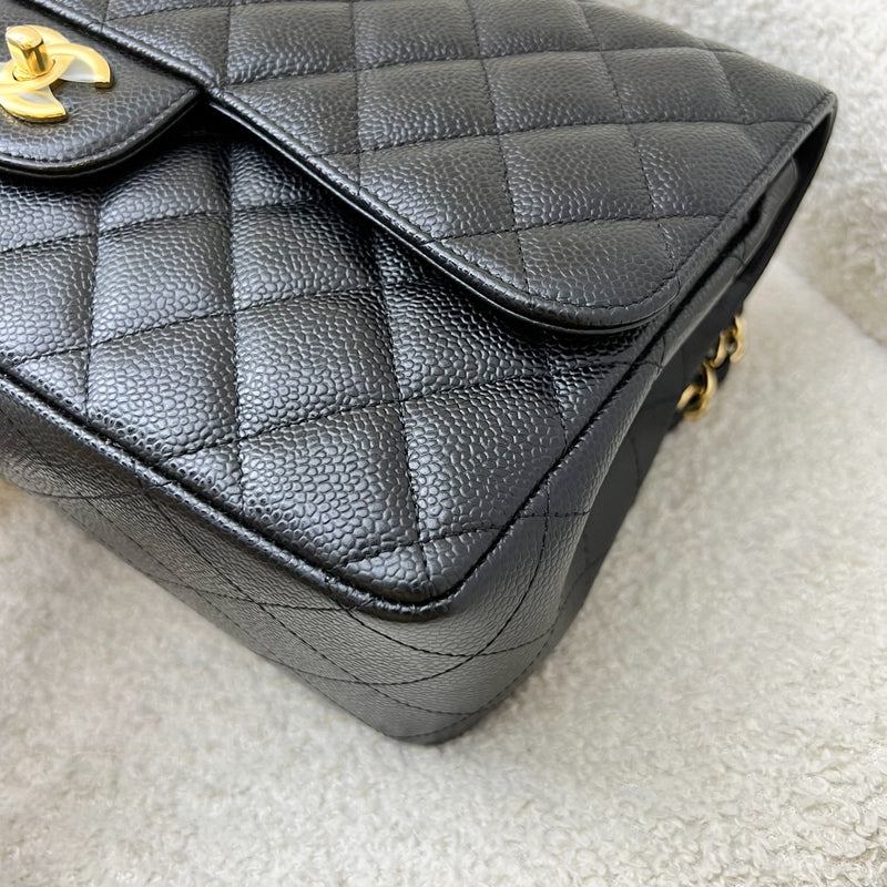 Chanel Jumbo Classic Flap DF in Black Caviar and GHW