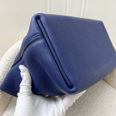 Hermes 24/24 29 Verso Bag in Bleu Saphir Maurice Leather, Navy and Sesame Swift Leather and GHW