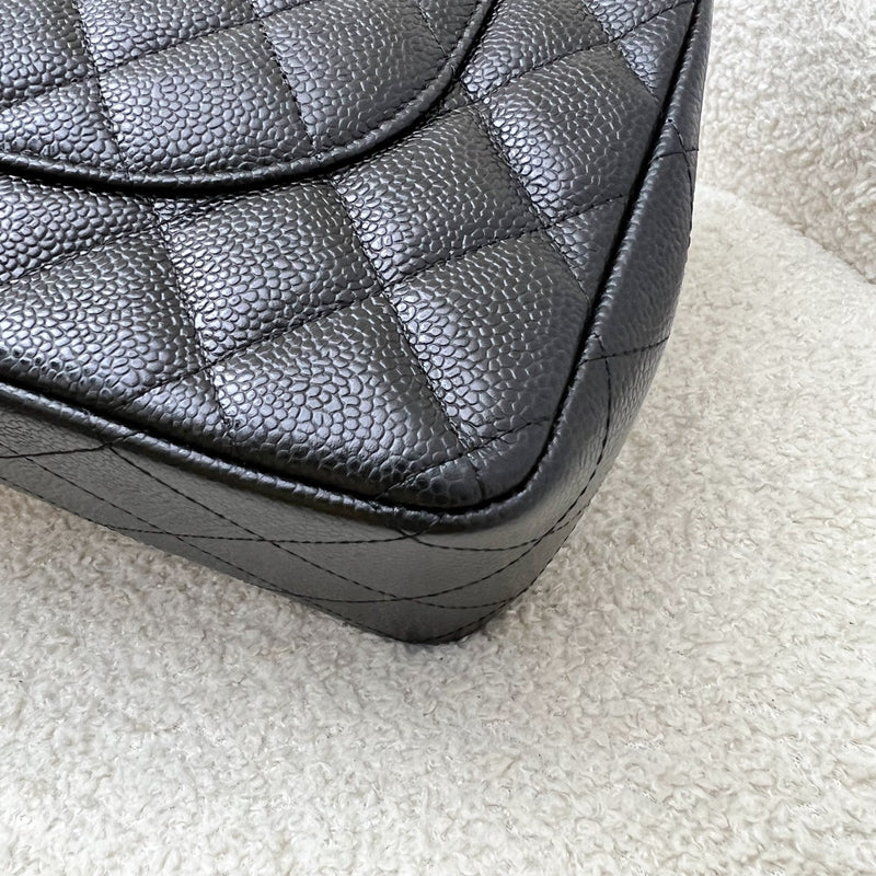 Chanel Jumbo Classic Flap DF in Black Caviar and GHW