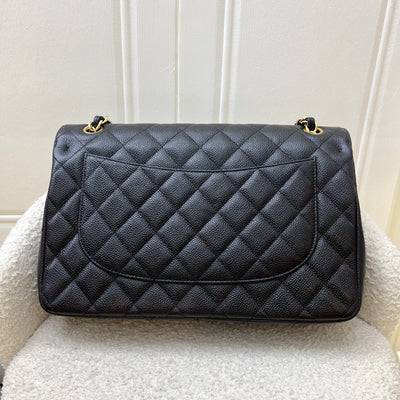 Chanel Jumbo Classic Flap DF in Black Caviar and GHW