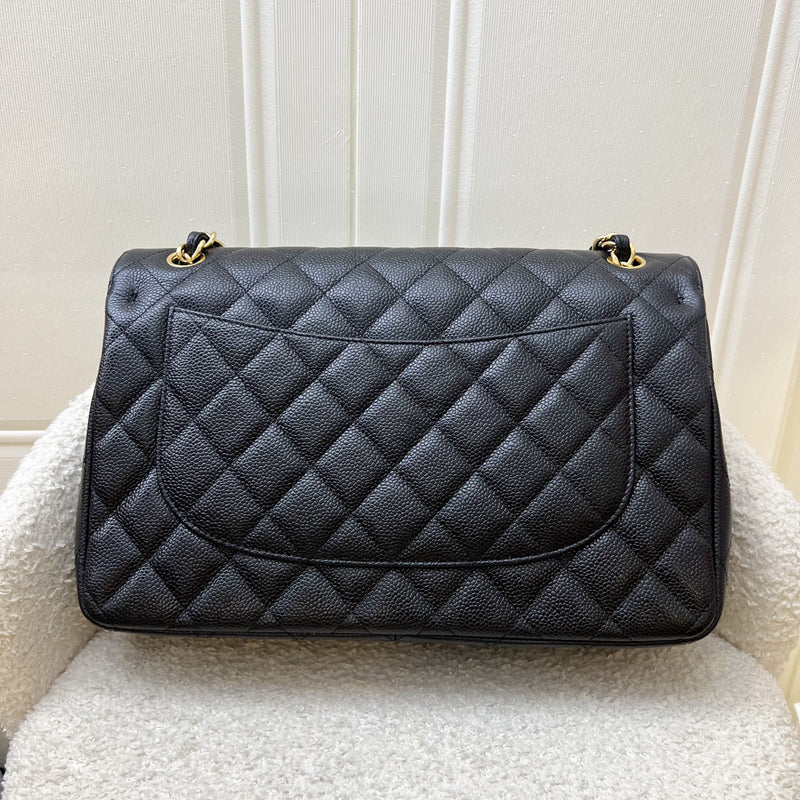 Chanel Jumbo Classic Flap DF in Black Caviar and GHW