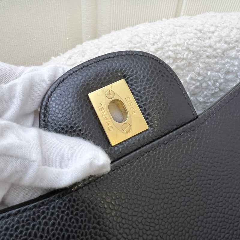 Chanel Jumbo Classic Flap DF in Black Caviar and GHW