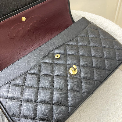 Chanel Jumbo Classic Flap DF in Black Caviar and GHW