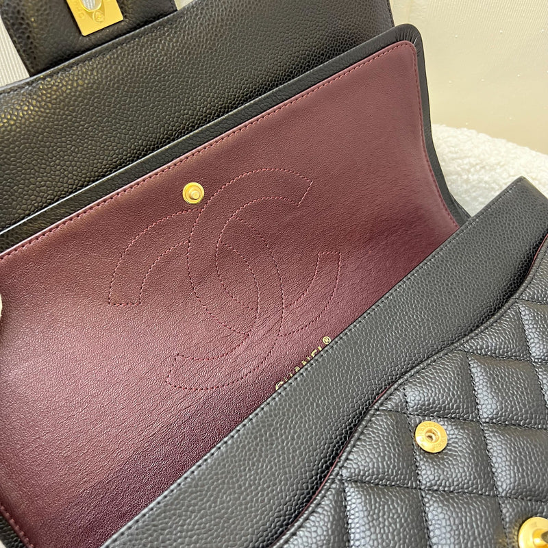 Chanel Jumbo Classic Flap DF in Black Caviar and GHW