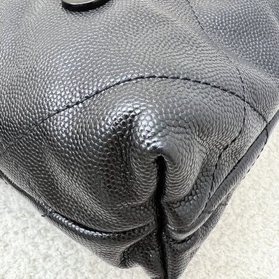 Chanel 22 Mini Hobo Handbag in 23K Black Shiny Caviar and AGHW