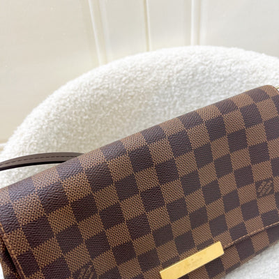 LV Favorite Pochette MM in Damier Ebene Canvas and GHW (Model: N41129)