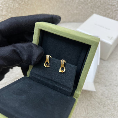 Van Cleef & Arpels VCA Vintage Alhambra Earrings with Malachite in 18K Yellow Gold (Model: VCARO3QL00)