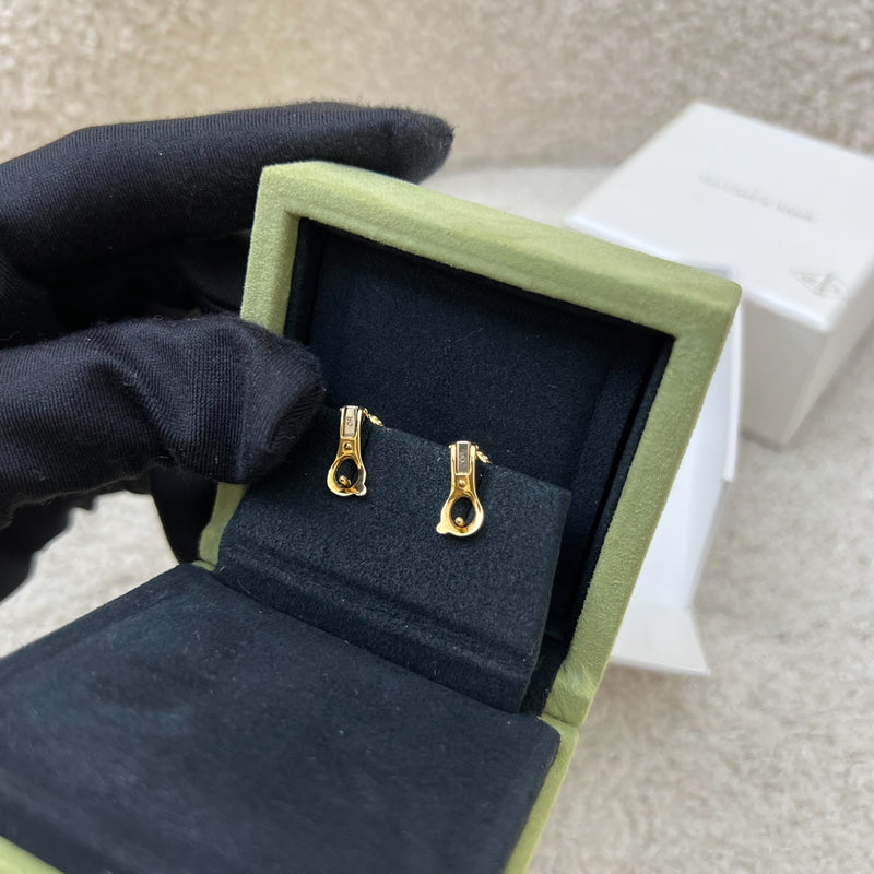 Van Cleef & Arpels VCA Vintage Alhambra Earrings with Malachite in 18K Yellow Gold (Model: VCARO3QL00)