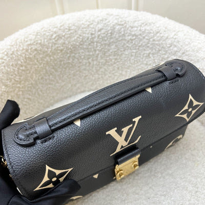 LV Pochette Metis East West in Black and Creme Giant Monogram Empreinte Leather and GHW (Model: M46596)
