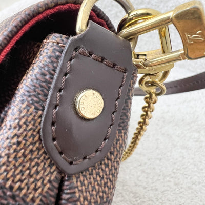 LV Favorite Pochette MM in Damier Ebene Canvas and GHW (Model: N41129)