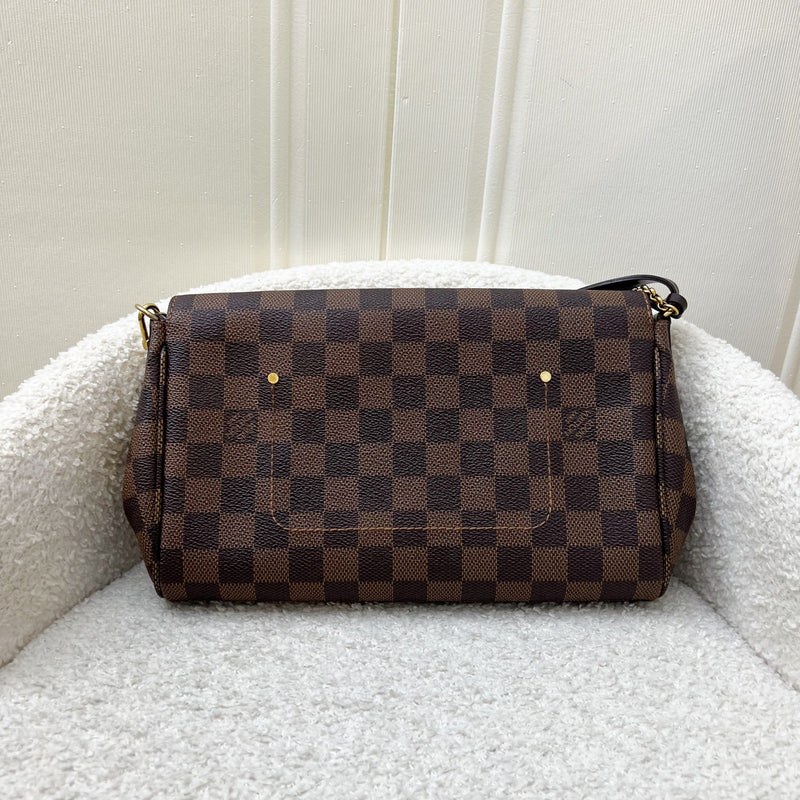 LV Favorite Pochette MM in Damier Ebene Canvas and GHW (Model: N41129)