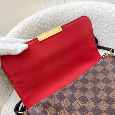 LV Favorite Pochette MM in Damier Ebene Canvas and GHW (Model: N41129)