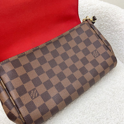 LV Favorite Pochette MM in Damier Ebene Canvas and GHW (Model: N41129)