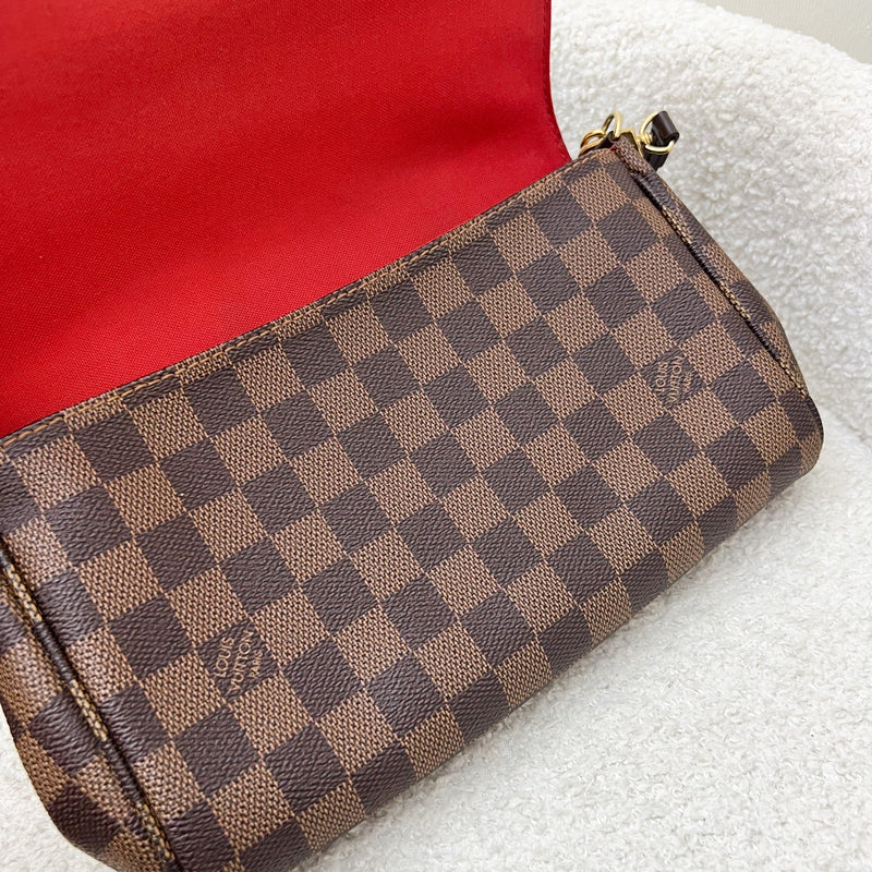 LV Favorite Pochette MM in Damier Ebene Canvas and GHW (Model: N41129)