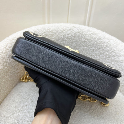 LV Pochette Metis East West in Black and Creme Giant Monogram Empreinte Leather and GHW (Model: M46596)