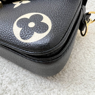 LV Pochette Metis East West in Black and Creme Giant Monogram Empreinte Leather and GHW (Model: M46596)
