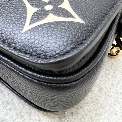 LV Pochette Metis East West in Black and Creme Giant Monogram Empreinte Leather and GHW (Model: M46596)
