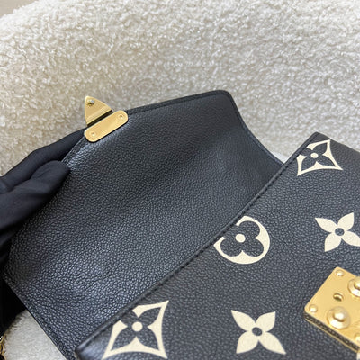 LV Pochette Metis East West in Black and Creme Giant Monogram Empreinte Leather and GHW (Model: M46596)