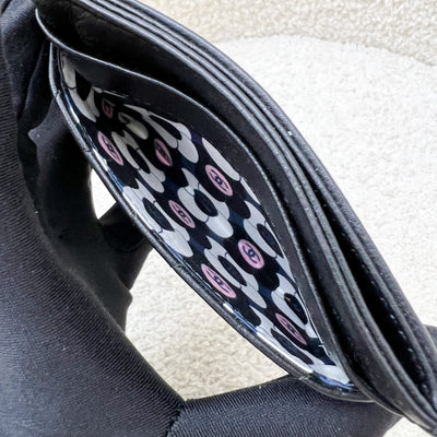 Chanel Seasonal Flat Card Holder in Black Lambskin and LGHW