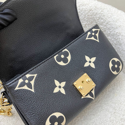 LV Pochette Metis East West in Black and Creme Giant Monogram Empreinte Leather and GHW (Model: M46596)