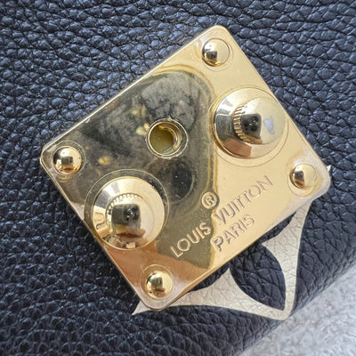 LV Pochette Metis East West in Black and Creme Giant Monogram Empreinte Leather and GHW (Model: M46596)