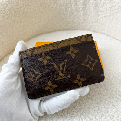 LV Flat Card Holder in Reverse Monogram Canvas