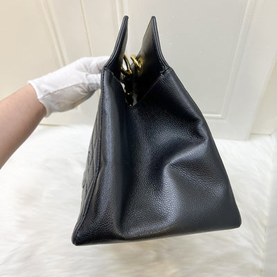 Chanel Vintage Grand Shopping Tote in Black Caviar and GHW