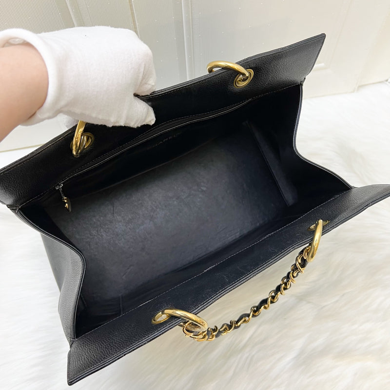 Chanel Vintage Grand Shopping Tote in Black Caviar and GHW