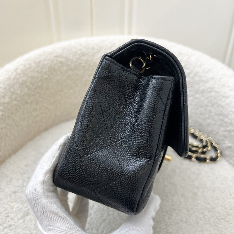 [Rare!] Chanel Classic Mini Rectangular Flap in 17C Black Caviar and GHW