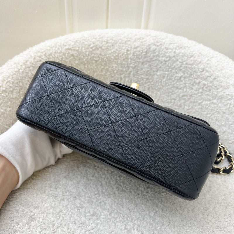 [Rare!] Chanel Classic Mini Rectangular Flap in 17C Black Caviar and GHW