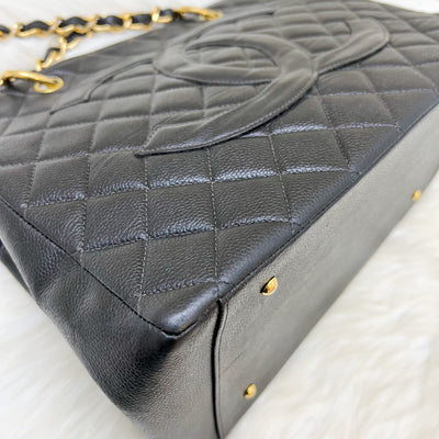 Chanel Vintage Grand Shopping Tote in Black Caviar and GHW