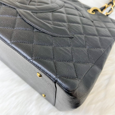 Chanel Vintage Grand Shopping Tote in Black Caviar and GHW