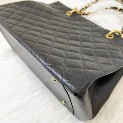 Chanel Vintage Grand Shopping Tote in Black Caviar and GHW