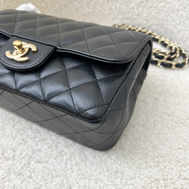 [Rare!] Chanel Classic Mini Rectangular Flap in 17C Black Caviar and GHW