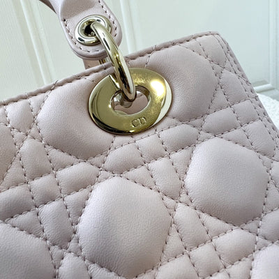 Dior Medium Lady Dior in Light Pink Lambskin and LGHW