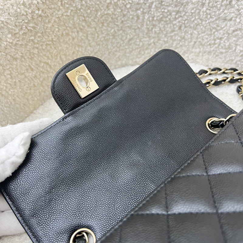 [Rare!] Chanel Classic Mini Rectangular Flap in 17C Black Caviar and GHW