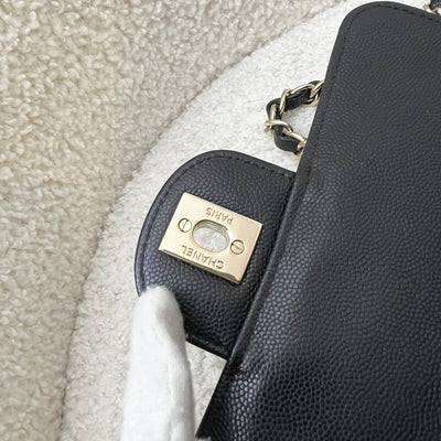 [Rare!] Chanel Classic Mini Rectangular Flap in 17C Black Caviar and GHW