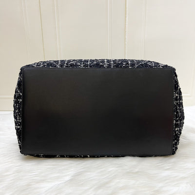 Dior Large Toujours Bag in Black Cannage Tweed