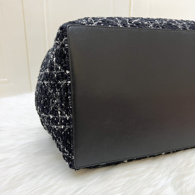 Dior Large Toujours Bag in Black Cannage Tweed