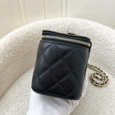 Chanel 25P Crystals Logo Vanity in Black Caviar and LGHW