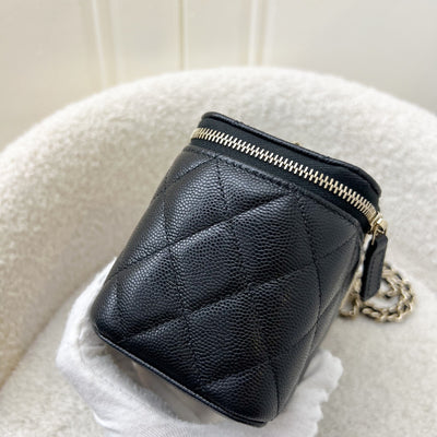 Chanel 25P Crystals Logo Vanity in Black Caviar and LGHW