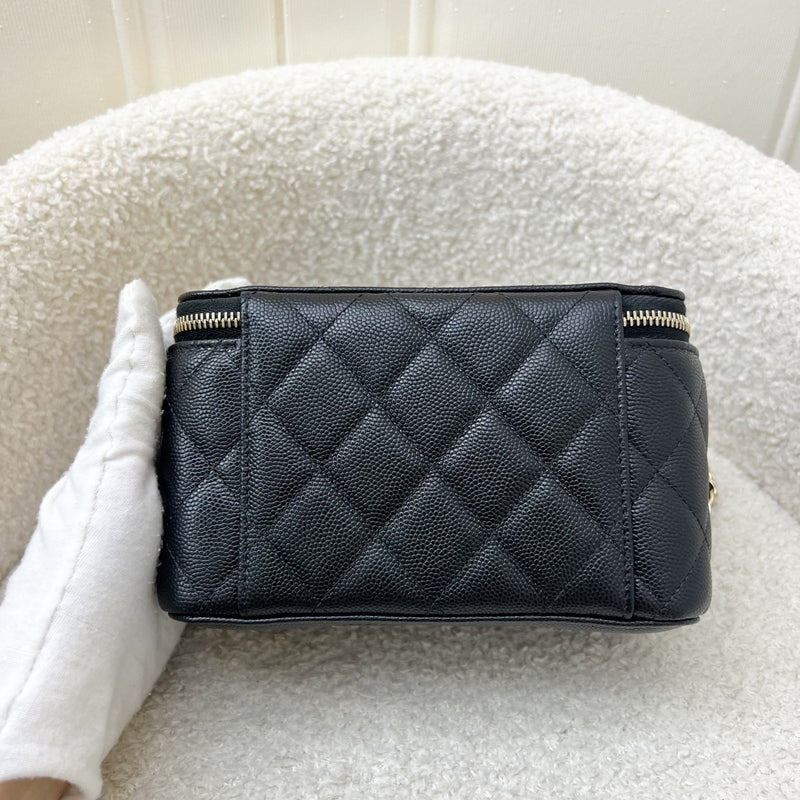 Chanel 25P Crystals Logo Vanity in Black Caviar and LGHW