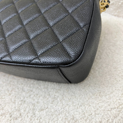 Chanel 21A Medallion Small Flap in Black Caviar and AGHW (Model: AS2528)