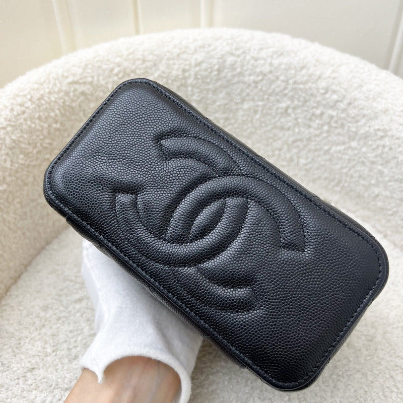 Chanel 25P Crystals Logo Vanity in Black Caviar and LGHW