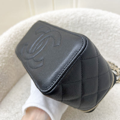 Chanel 25P Crystals Logo Vanity in Black Caviar and LGHW