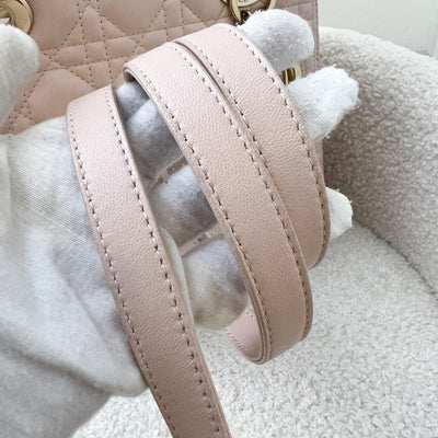 Dior Medium Lady Dior in Light Pink Lambskin and LGHW