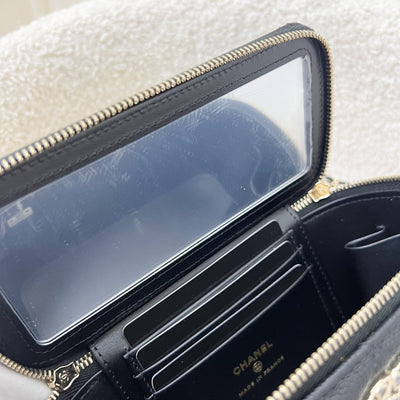 Chanel 25P Crystals Logo Vanity in Black Caviar and LGHW