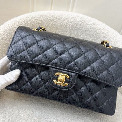 Chanel Small Classic Flap CF in Black Caviar and GHW