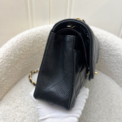 Chanel Small Classic Flap CF in Black Caviar and GHW